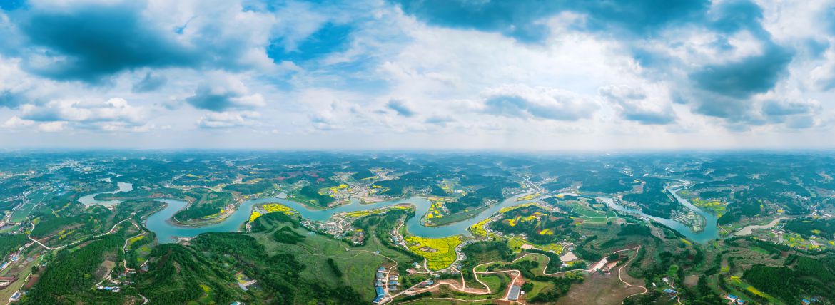 蜿蜒流淌的跑马滩