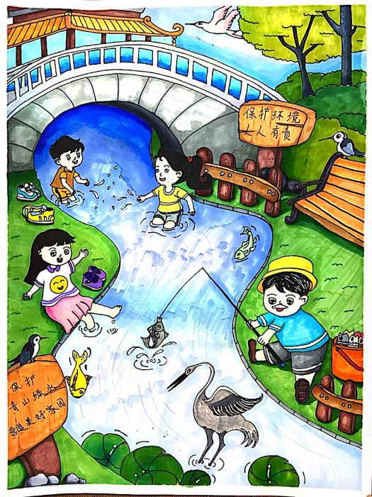 小笔画，护锦江