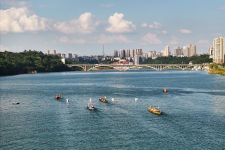 龙舟竞渡嘉陵江