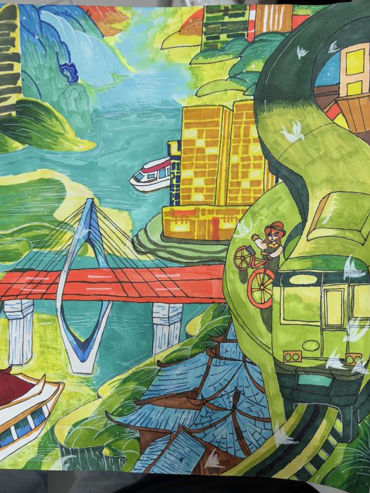 河长制里护江秀，画笔端中绘水悠