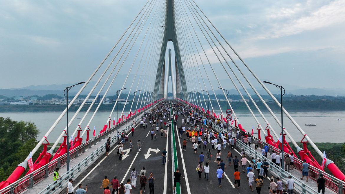 榕山长江大桥通车仪式